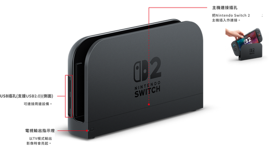 【Nintendo】Switch 2 底座組合 香港行貨