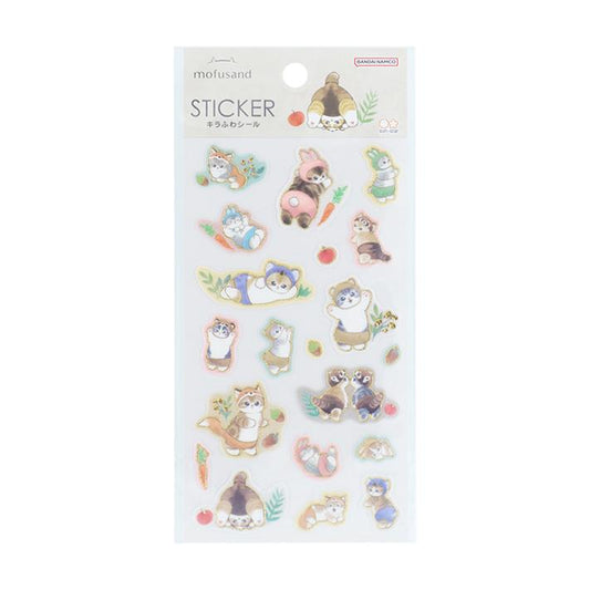 【Mofusand】貼紙 鯊魚貓 褲褲貓 共2種 Sunstar