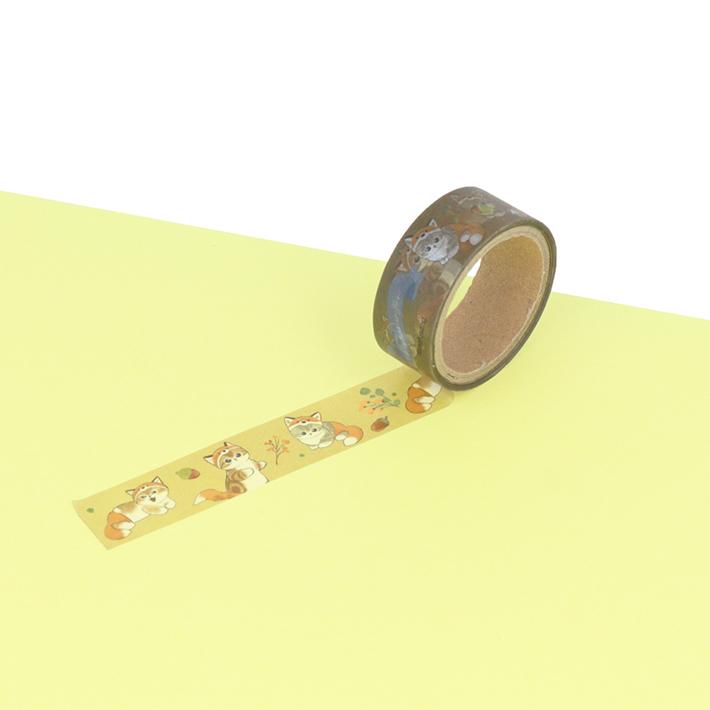 【Mofusand】透明遮蔽膠紙 15mm 鯊魚貓 兔子貓 狐狸貓 小熊貓 共4種 Sunstar