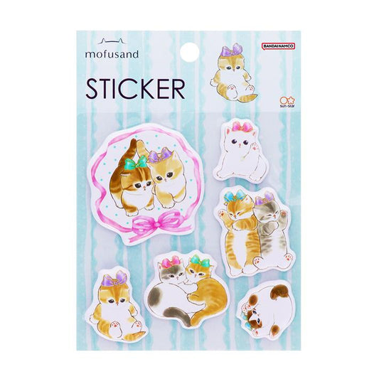 【Mofusand】貼紙 肉球款 絲帶款 共2種 Sunstar