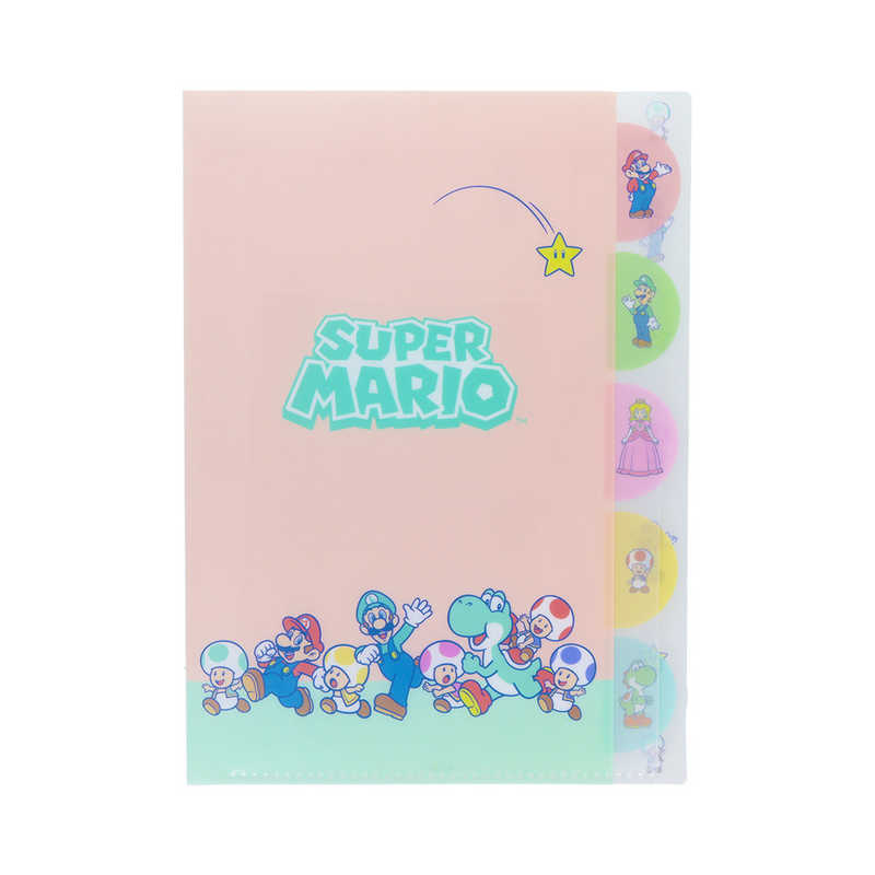 【Super Mario】透明5層文件夾 A4 盟友款 Sunstar