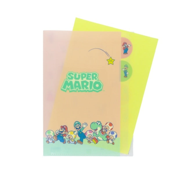 【Super Mario】透明5層文件夾 A4 盟友款 Sunstar