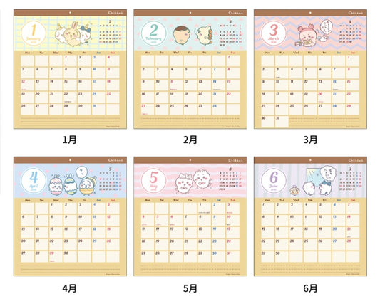 【Chiikawa】2026年年曆 可掛牆 Sunstar