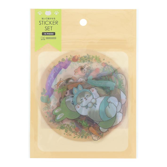 【Mofusand】可重貼貼紙 鯊魚貓 褲褲貓 共2種 Sunstar