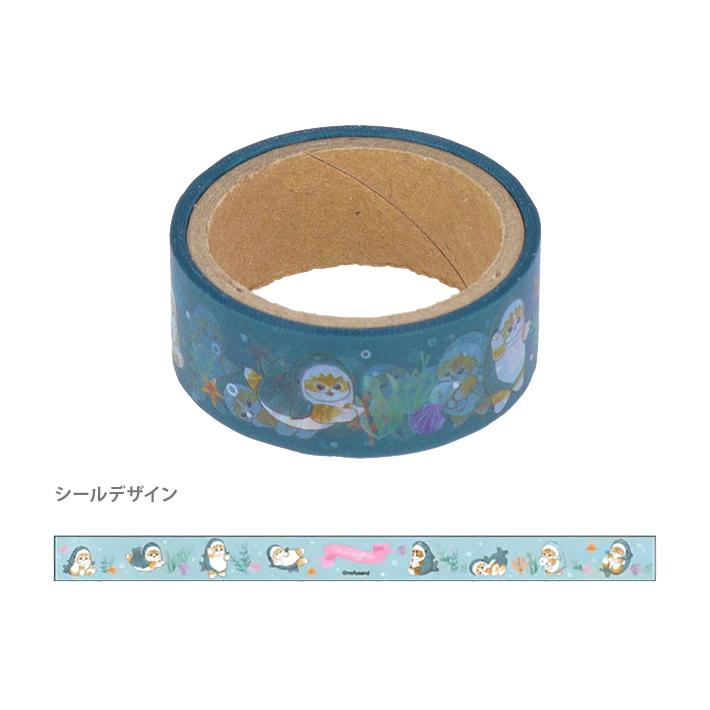 【Mofusand】透明遮蔽膠紙 15mm 鯊魚貓 兔子貓 狐狸貓 小熊貓 共4種 Sunstar