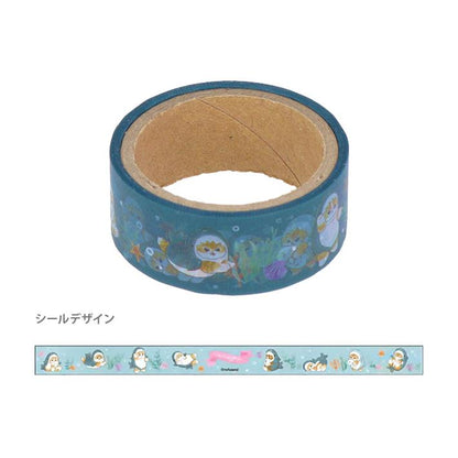 【Mofusand】透明遮蔽膠紙 15mm 鯊魚貓 兔子貓 狐狸貓 小熊貓 共4種 Sunstar