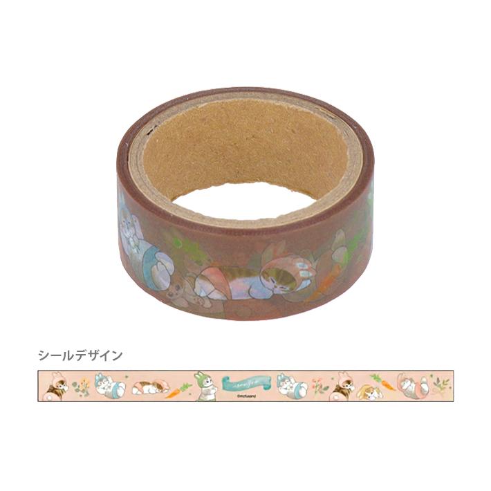 【Mofusand】透明遮蔽膠紙 15mm 鯊魚貓 兔子貓 狐狸貓 小熊貓 共4種 Sunstar