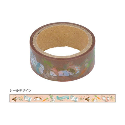 【Mofusand】透明遮蔽膠紙 15mm 鯊魚貓 兔子貓 狐狸貓 小熊貓 共4種 Sunstar