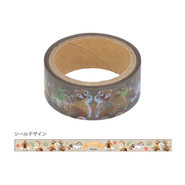 【Mofusand】透明遮蔽膠紙 15mm 鯊魚貓 兔子貓 狐狸貓 小熊貓 共4種 Sunstar