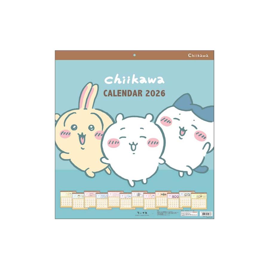 【Chiikawa】2026年年曆 可掛牆 Sunstar