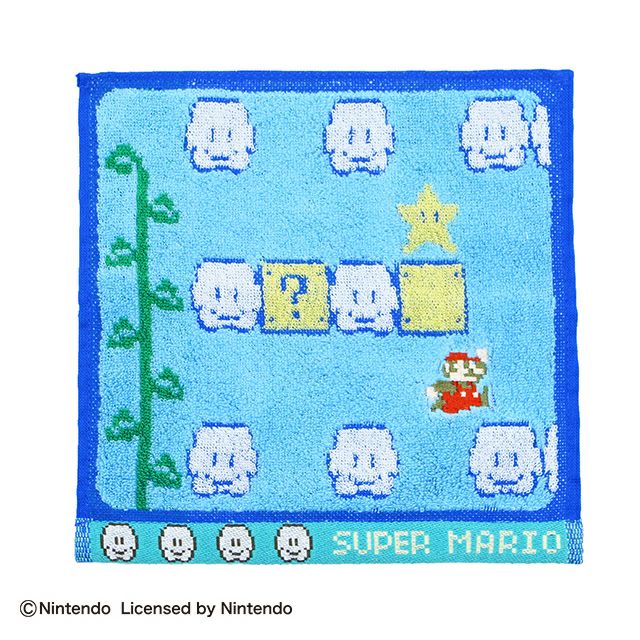 Super Mario 超級瑪莉歐雲層圖案迷你毛巾