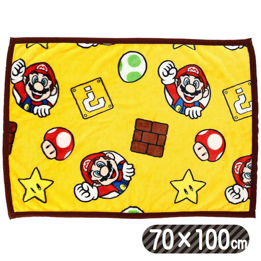 【Super Mario】珊瑚絨蓋膝毛氈 70x100cm Marushin