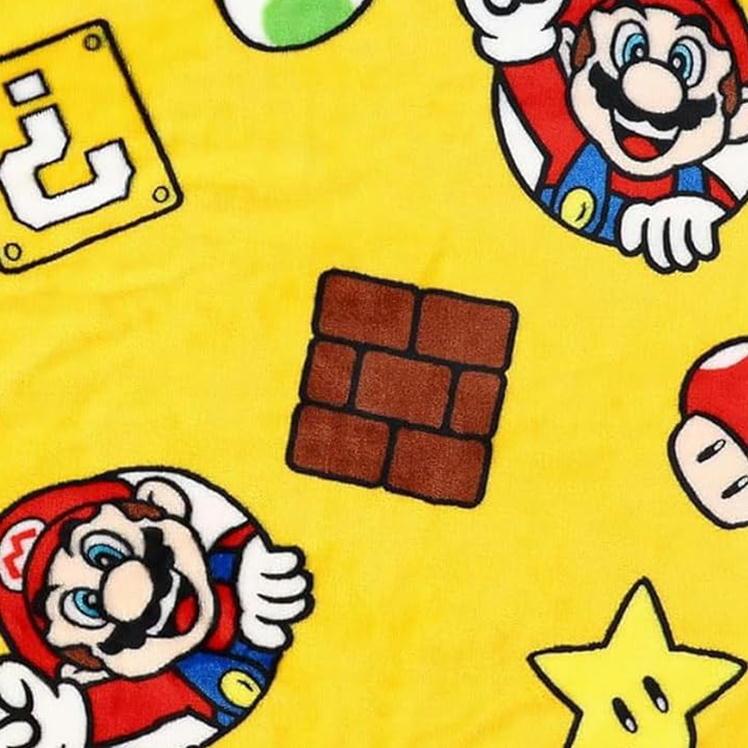 【Super Mario】珊瑚絨蓋膝毛氈 70x100cm Marushin